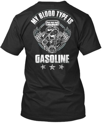 #ad #ad Muscle Car Lovers Blood Type Gas My Is Gasoline T Shirt Made in USA S to 5XL $21.52
