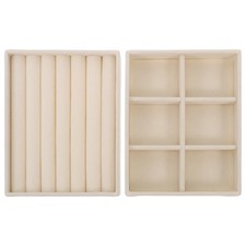 2 Pcs Organizer with Removable Tray Compartment Trays for Jewelry