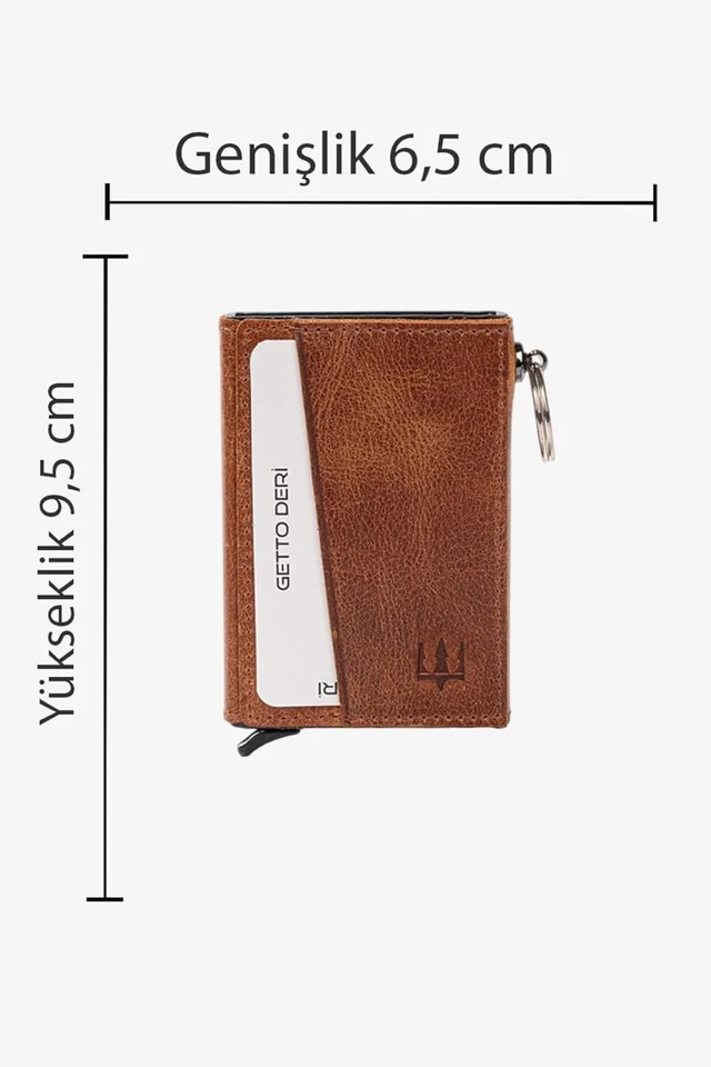 Cartera de cuero genuino Hype con nombre personalizado - Elegante tarjetero de visita Foto 4 de 4