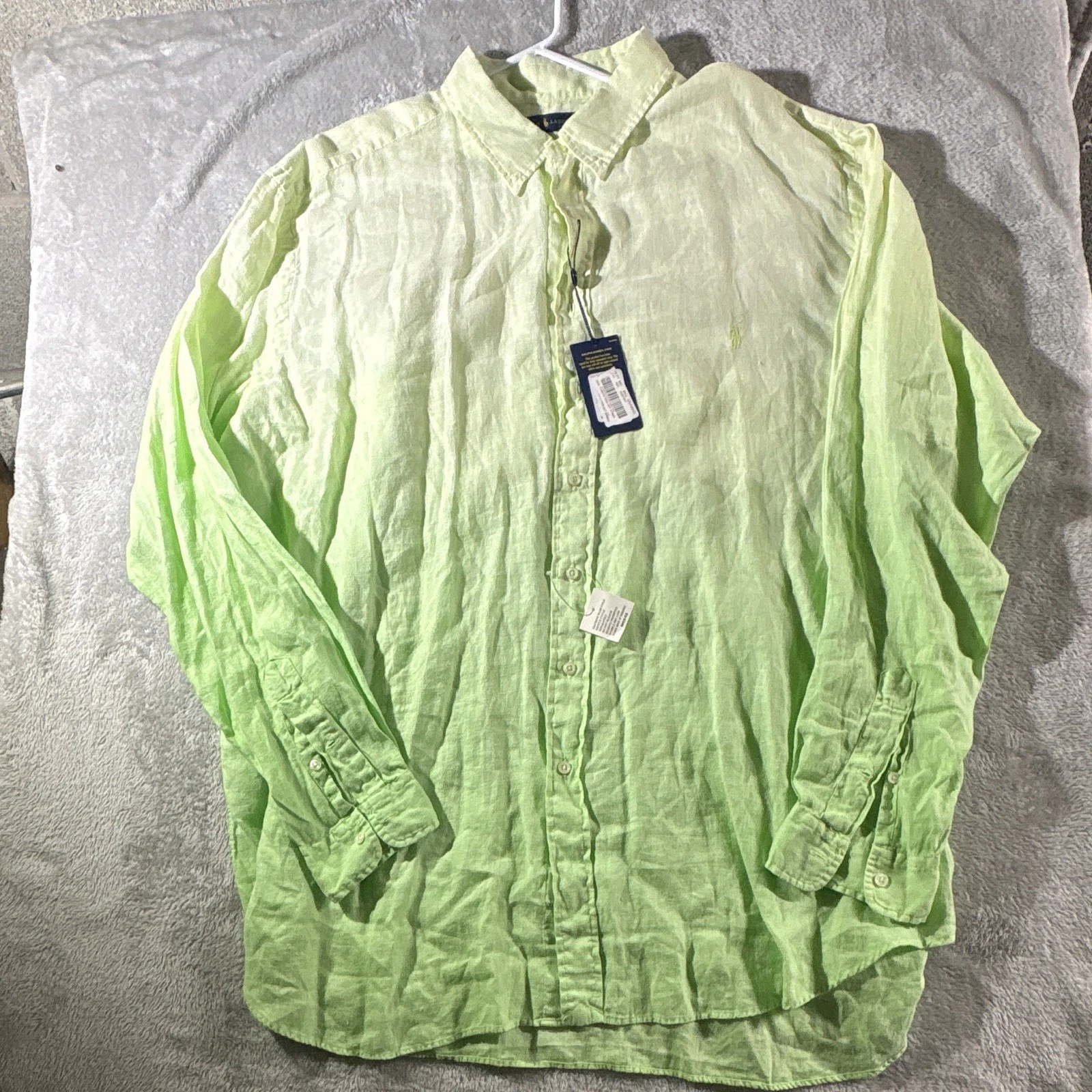 Ralph Lauren Men’s 3XLT Big & Tall Green Linen ButtonUp Shirt Cool Summer Linen
Opens in a new windo