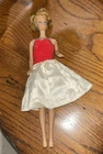 Vintage BUBBLECUT WHITE GINGER Barbie With Dress Japan