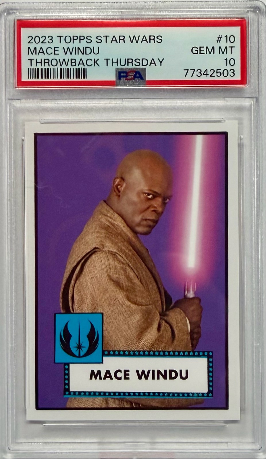 2023 Topps Star Wars Throwback Thursday Mace Windu #10 PSA 10 GEM MINT