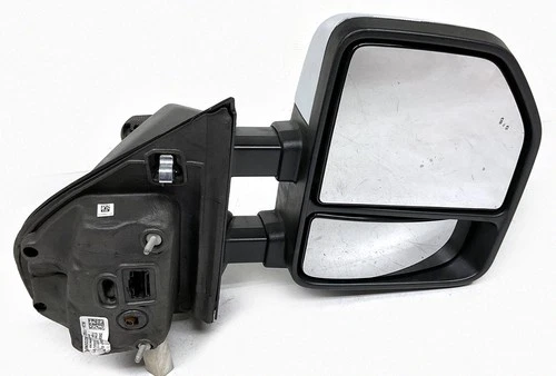 OEM Right Passenger Side Exterior Mirror For Ford F150 Black Textured Chrome Cap