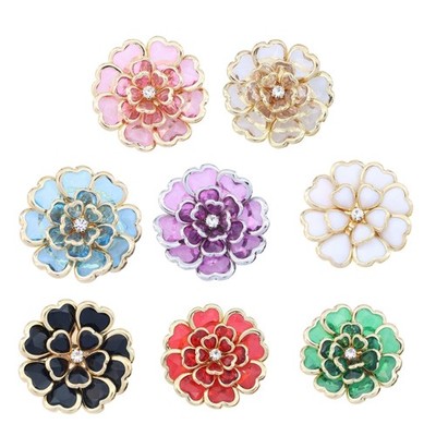 Clip-On Flower Button Cover for No-Sew Garment Style Updates