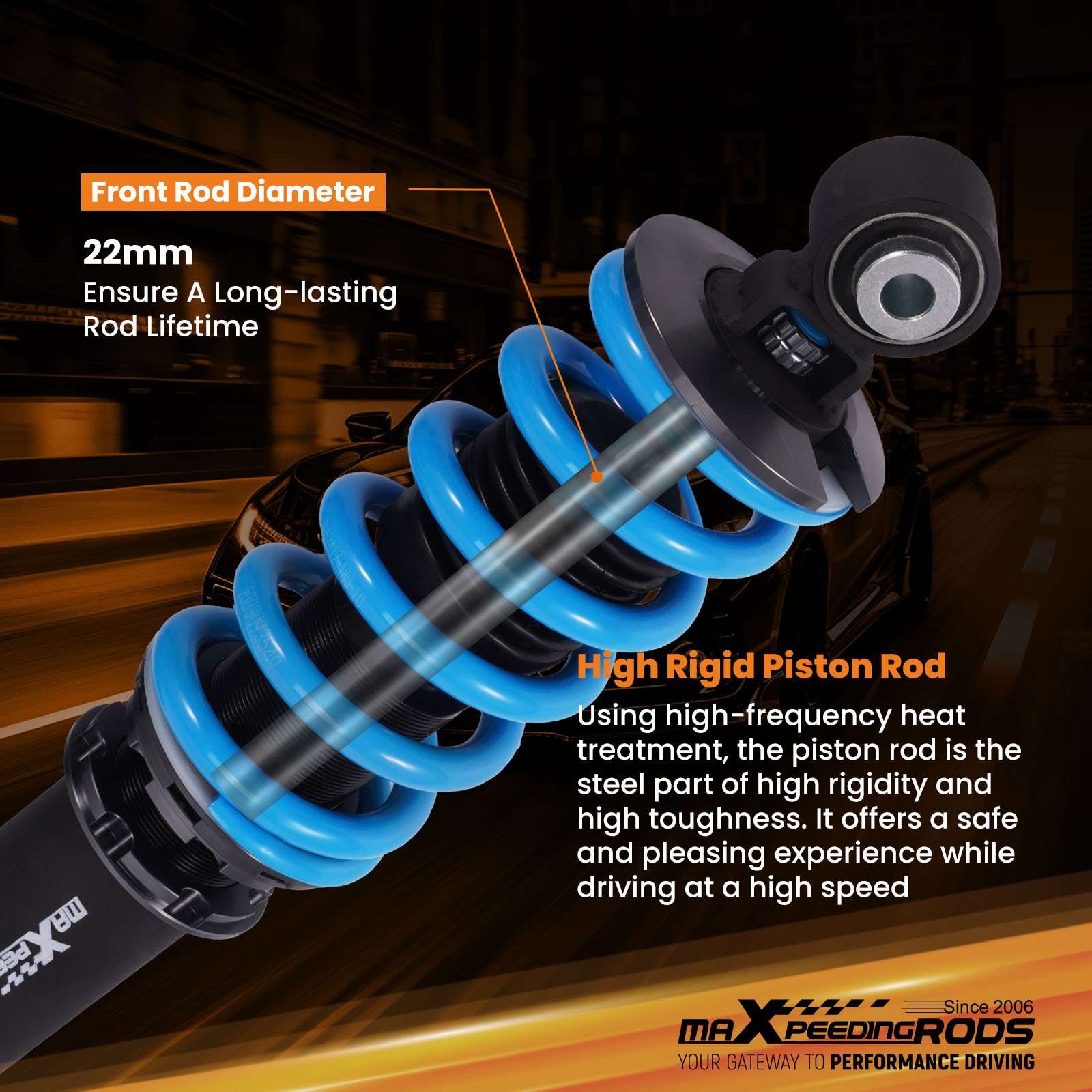 24 Step Damper Coilovers Suspension Lowering Kit for Audi R8 2008-2015 Type 42