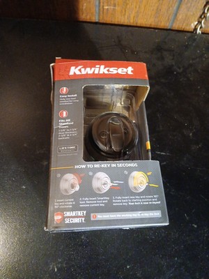 Kwikset Venetian Bronze Single Cylinder Deadbolt with SmartKey and Microban Tech