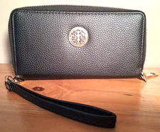 Sam & Hadley Women’s Dark Brown Faux Leather Wristlet Card Holder