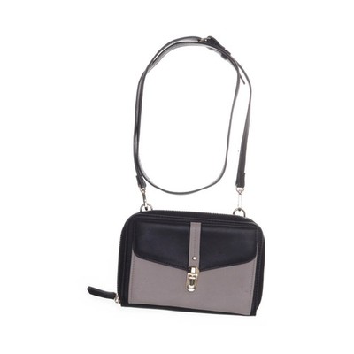 Accessorize, Handtasche, Damen, Schwarz/Grau/Gold, 19, 1, 14 cm #zRS