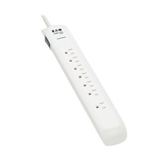 Eaton TLP76 Tripp Lite 7-Outlet Surge Protector - 1500J 6' Cord - White
