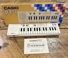 Vintage 1980’s Casio PT-1 Electronic Mini Keyboard Synthesizer Works FULL TEST
