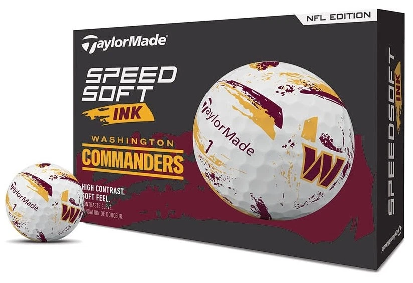 TAYLORMADE New Taylor Made Golf 2025 SpeedSoft NFL Ink *1-Dozen* Commanders