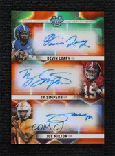 2023 Bowman U Triple Orange Refractor 4/10 Joe Milton III Devin Leary Auto lz7