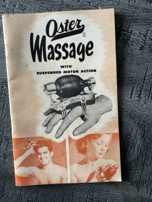 Vintage Oster Stim-U-Lax Junior Model 1 Electric Hand Massager w/ Box & Manual