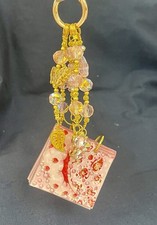 Strawberry Shortcake Mini Acrylic Journal | Crystal Bead  Dangle
