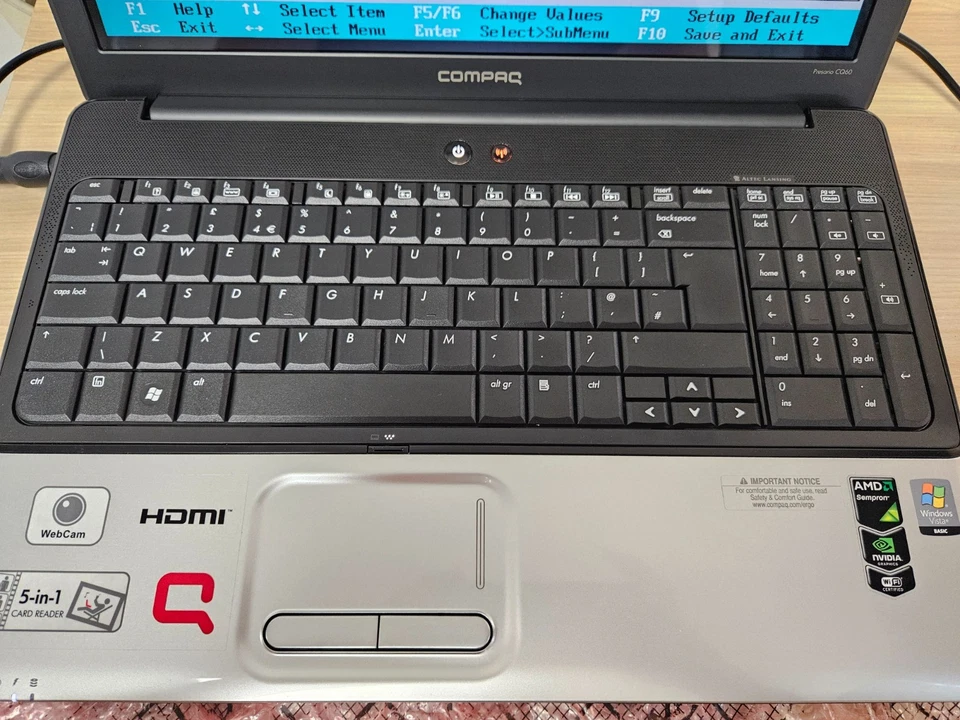 HP Compaq Presario CQ60 - AMD Sempron - 4GB Ram - 240GB SSD - GeForce 8200M - Image 3 of 4