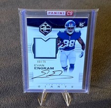 2017 Panini Limited Football Evan Engram 117 Auto Relic #d 60/75 RC 