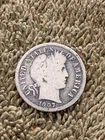 1907-S Barber Liberty Head Dime 90% silver Actual coin Good Coin