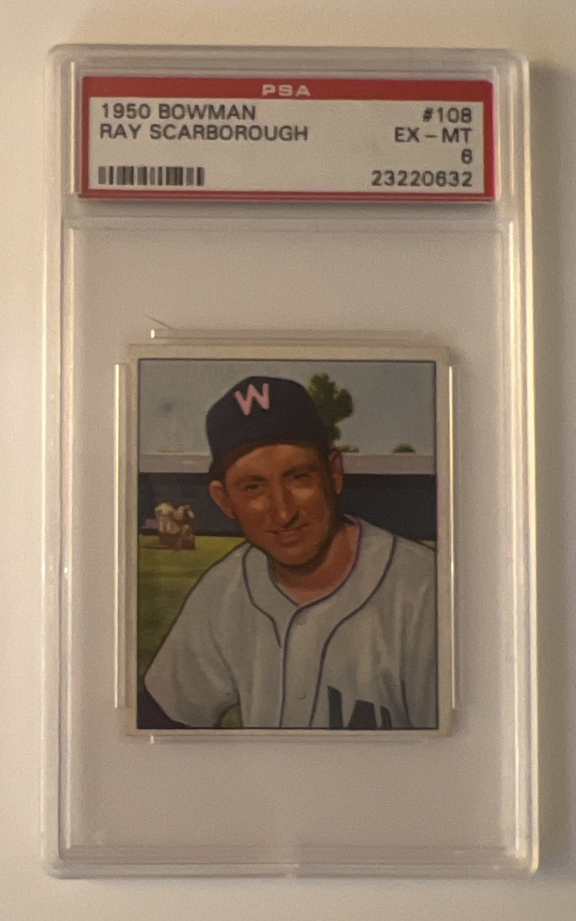 Rae Scarborough #108 Baseball Cards 1950 Bowman trading card — raw and PSA graded price guide