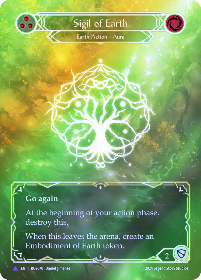 Runechant (Earth) Cold Foil　FaB FAB COLD FOIL Sigil of Earth (Marvel) - Rosetta Card # 070