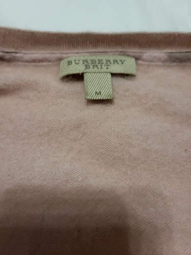 Burberry Brit Womens V Neck Sweater 100% Cashmere Size Medium .Pink - Picture 7 of 14