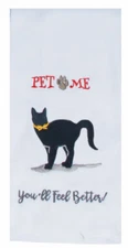 KAY DEE DESIGNS "Pet Me" Cat R7342 Dual Purpose Terry Towel~16"x26″~Embroidered~