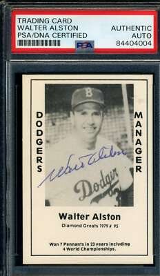 #ad #ad Walter Alston PSA DNA Coa Signed 1979 Diamond Greats Autograph $98.00