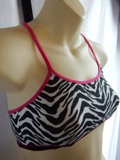 Vintage 1990s Pink Tiger Racer Back Bralette Bra Rockabilly Psychobilly Punk M