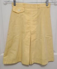 Vtg 70s Jantzen Women's Skort Hidden Shorts Skirt Modest Retro MCM Yellow Sz 10