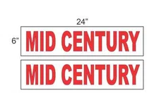 MID CENTURY 6"x24" REAL ESTATE RIDER SIGNS Buy 1 Get 1 FREE 2 Sided