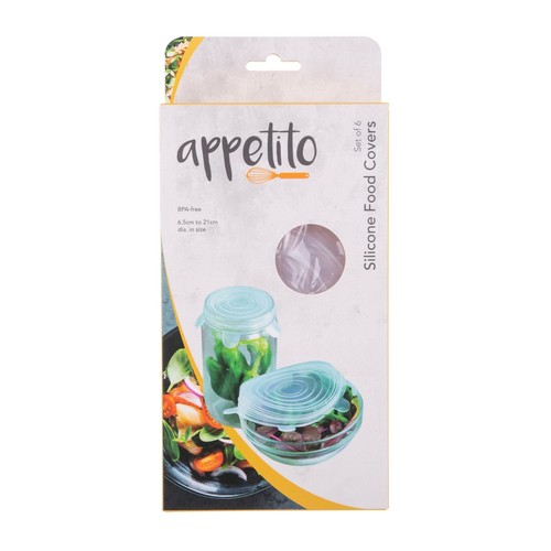 100% Genuine! D.LINE Appetito Reusable Silicone Food Covers Set of 6! - Picture 3 of 5
