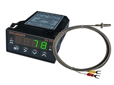 24V DC 1/32DIN Digital PID Temperature Controller, Green with K thermocouple
