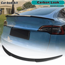 Carbon Look Heckspoiler Passend für Tesla Model Y 2020-2024 Spoiler Flügel Lippe