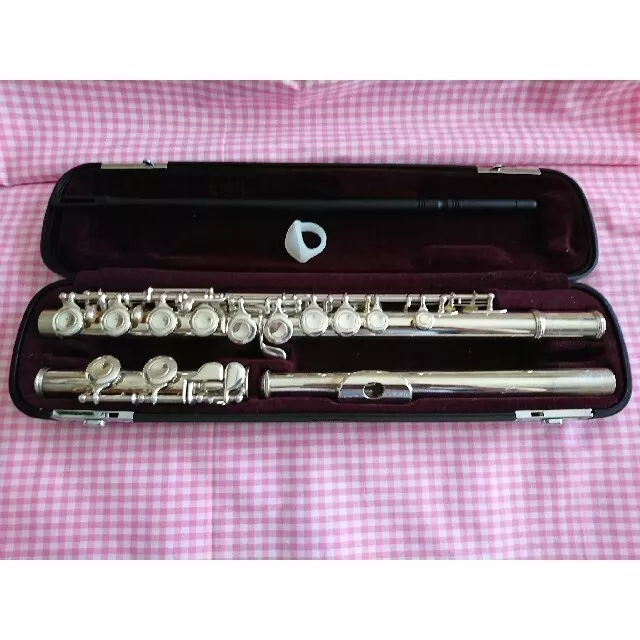 Yamaha YFL-411 Flute Body Tube Made Of Silver With Case From Japan