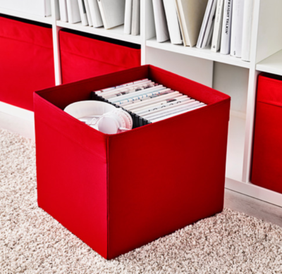 IKEA KALLAX レッド 引き出し Ikea Kallax Red Lacquer Bookshelf/Room