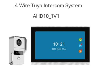 TUYA 7''/10'' indoor 2.4Ghz WiFi monitor+ Outdoor Doorbell unlock intercom System 