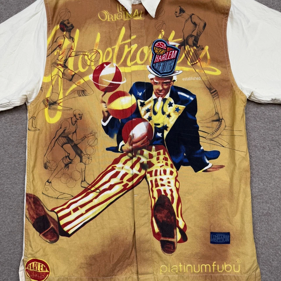 Camisa Vintage Fubu Platinum YOUTH Multicolor Grande 16/18 Harlem Globetrotters Foto 4 de 4