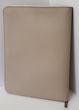 Smythson of Bond Street Panama 13" Folio Bag Leather Pouch Organiser New Taupe