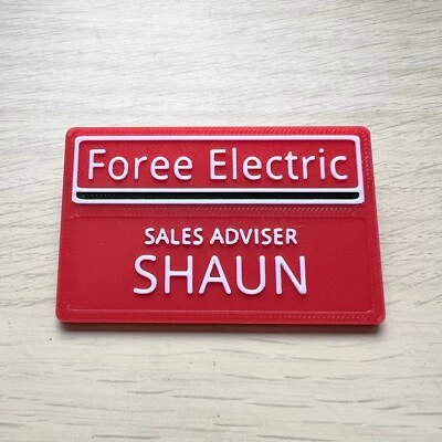 Shaun of the dead Foree Electric Badge Replica Prop Cosplay Halloween 3D Print