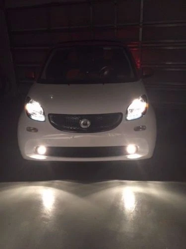 Juego de luces antiniebla LED blancas con halo ojo de ángel para Smart Fortwo Pure 2008-2019 Foto 3 de 4