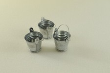 Three Miniature Turned Bucket for steam engine