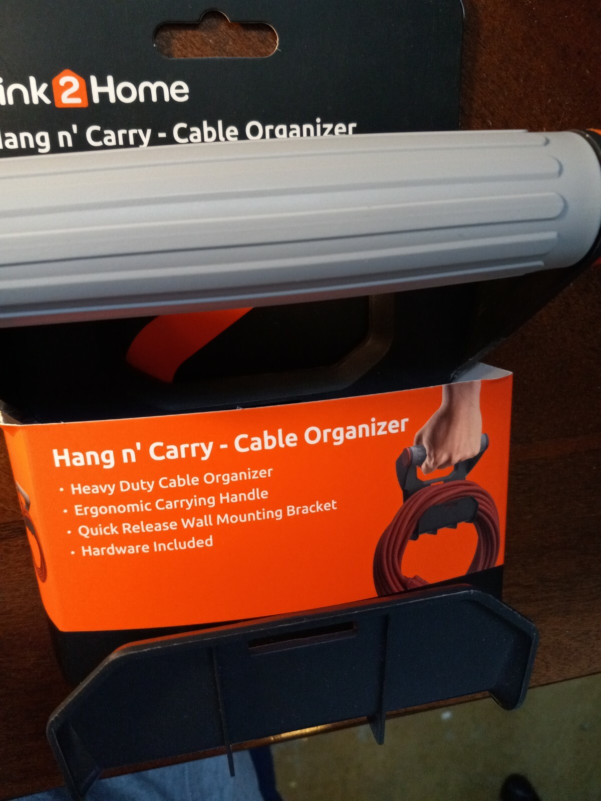 Hang n' Carry Heavy Duty Cable Organizer Handle Wall Mount Electric Cord Storage