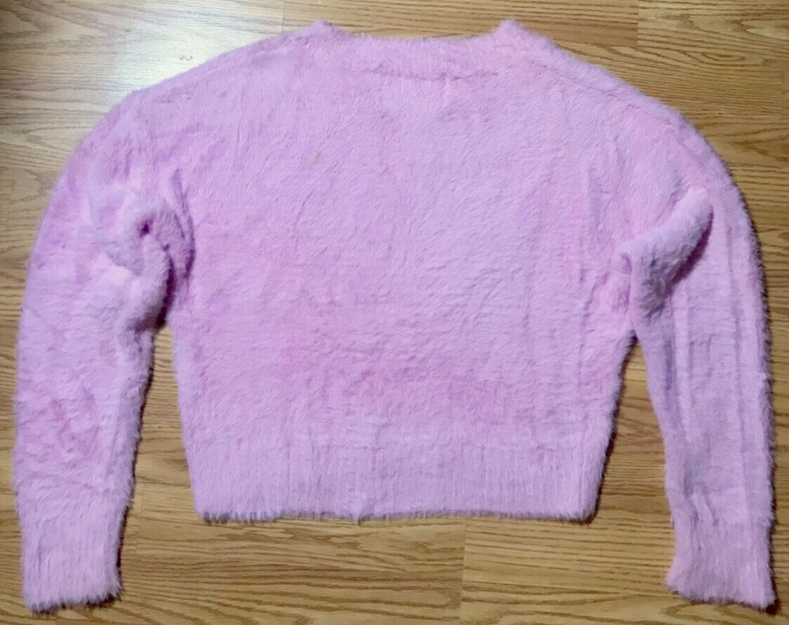 MCGUIRE Pallenburg Cloud Fuzzy Knit Sweater Womens’s M Valley Girl Pink Crewneck