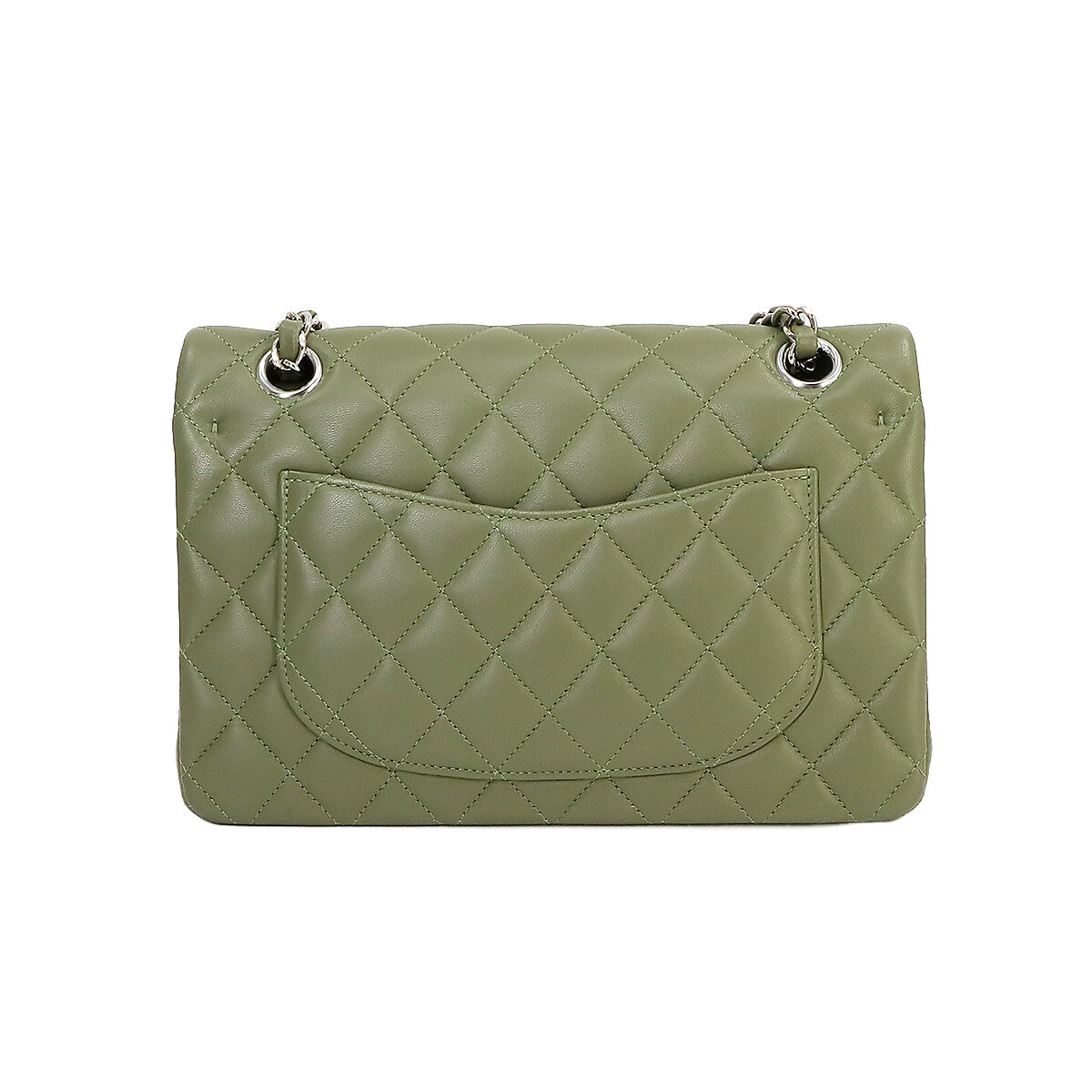 CHANEL Matelasse 23 Chain Shoulder Bag Leather Moss Green A01113  