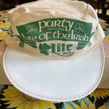 Vintage Miller Lite Beer Party With The Lite Of The Irish Promo Painter’s Hat