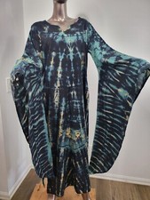 Gothic Festival Boho Bohemian Party Fairy Tie Dye Renaissance Princess Dress