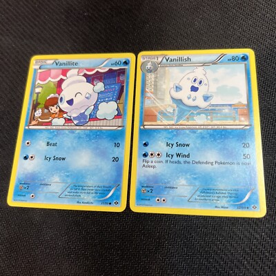 Vanillite 31/99 Vanillish 32/99 Next Destinies Pokemon Card Non-Holo English 2 | eBay Vanillite 31/99 Vanillish 32/99 Next Destinies Pokemon Card Non-Holo English 2 | eBay