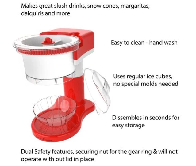 Máquina de barbear clássica cozinha vermelha bancada barbeador + caixa manual pás tigela - Imagem 3 de 4