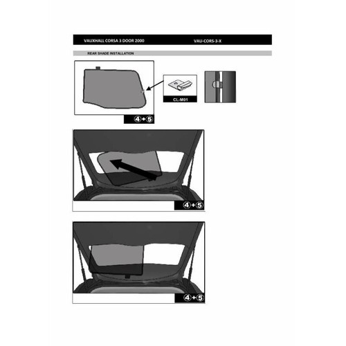 Parasole per Opel Corsa 3 porte anno 92-00, pannelli posteriori + lunotto - Foto 8 di 11