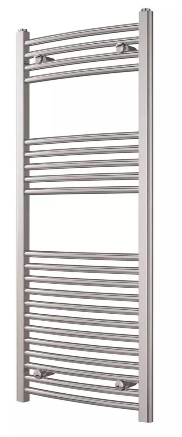 Henrad Prorad Chrome Curved Towel Rail 22mm 1200 X 600mm