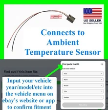 fits Honda Accord CRV Civic Ambient Temperature Sensor Connector Wiring Pigtail